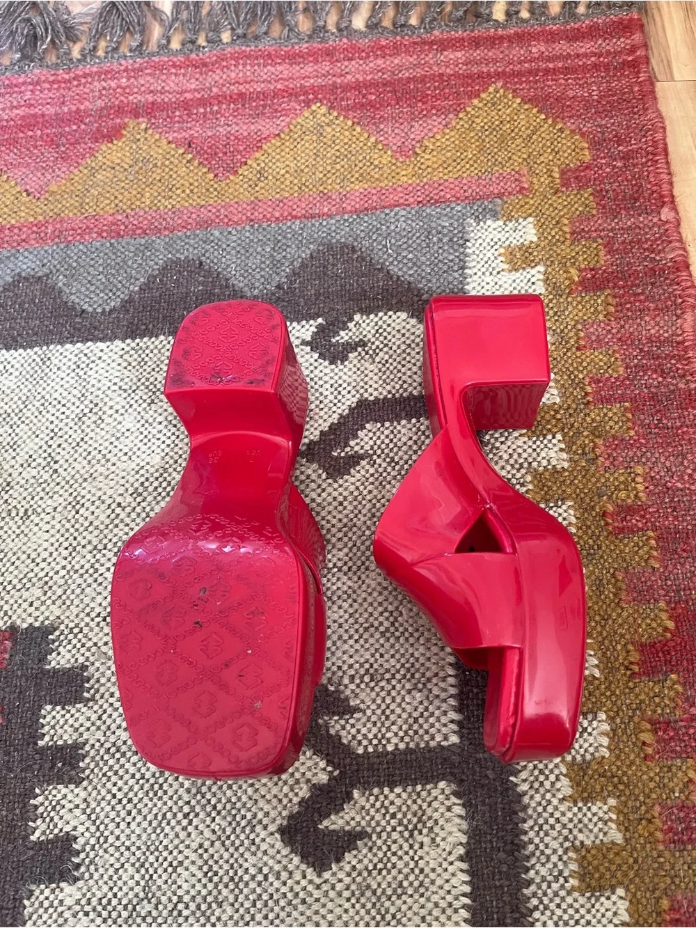 Red Jelly Platform Jeffrey Campbell Sandals